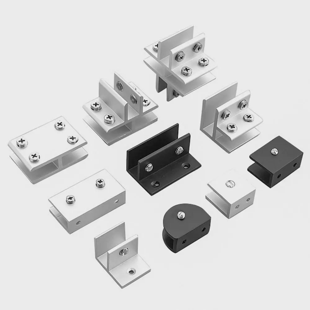 Zinc Alloy Glass Shelf Clamp Bracket for 6–12mm Glass
