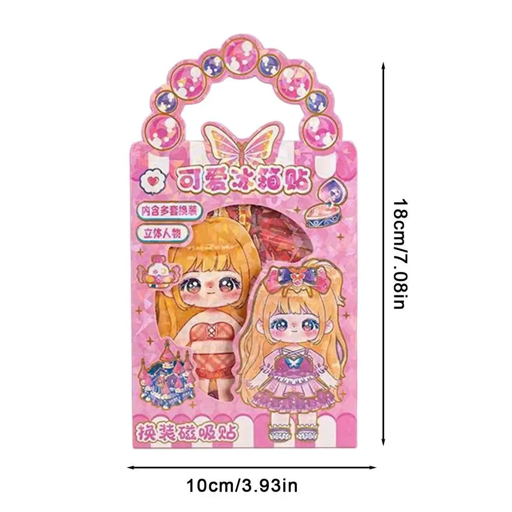 3D Magnetic Dress-Up Doll Toy Set – Mix & Match Kids Gift Magnetic Dress-Up Toy Nixie Pinks