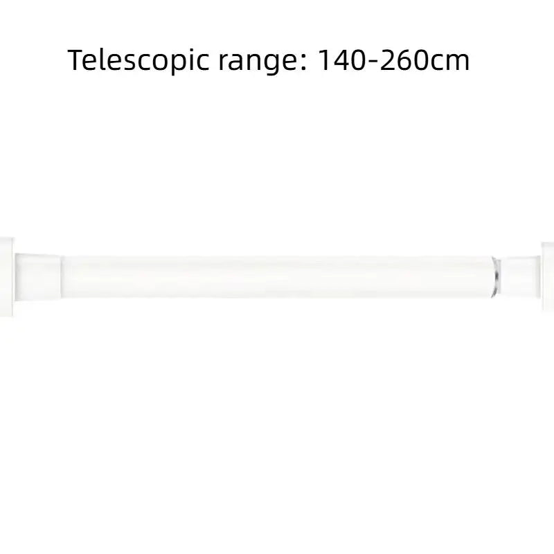 No-Drill Adjustable Tension Rod – Heavy Duty Telescopic Pole Telescopic Tension Rod Nixie White C