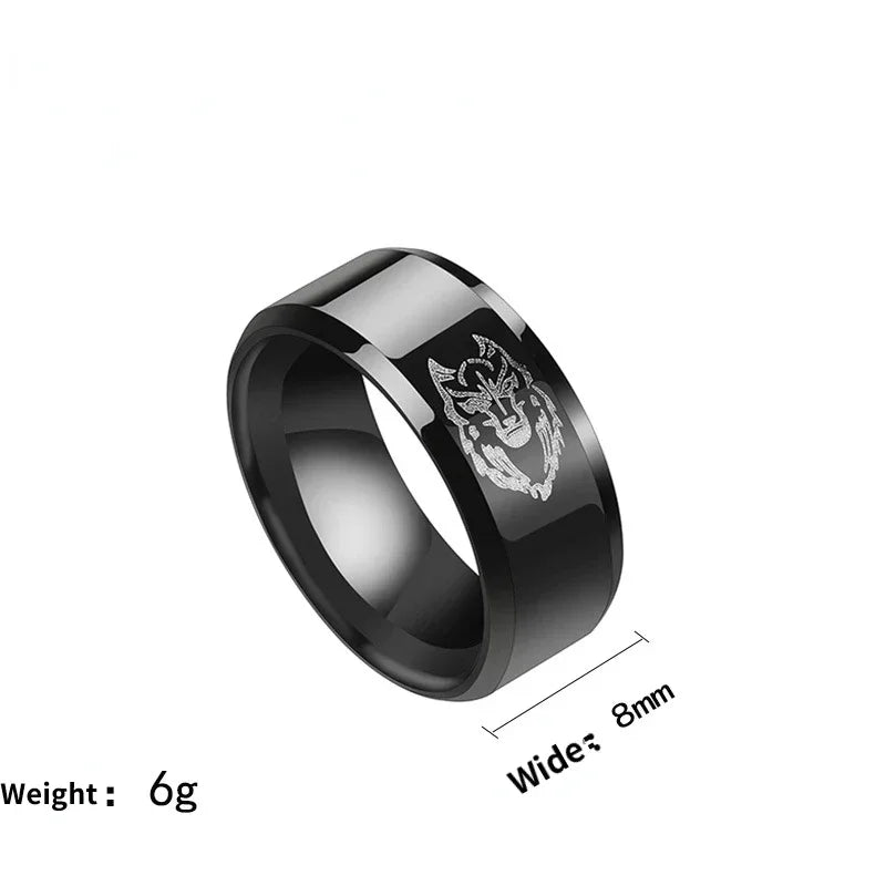 Punk Wolf Head Stainless Steel Ring – Unisex Fashion Band Fashion Ring Nixie