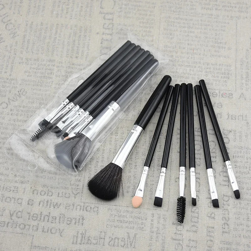 7-Piece Professional Makeup Brush Set | Powder, Blush & Eye
