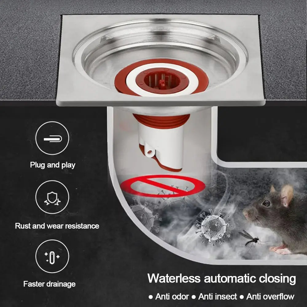 ABS Floor Drain Backflow Preventer & Anti-Odor Sink Strainer