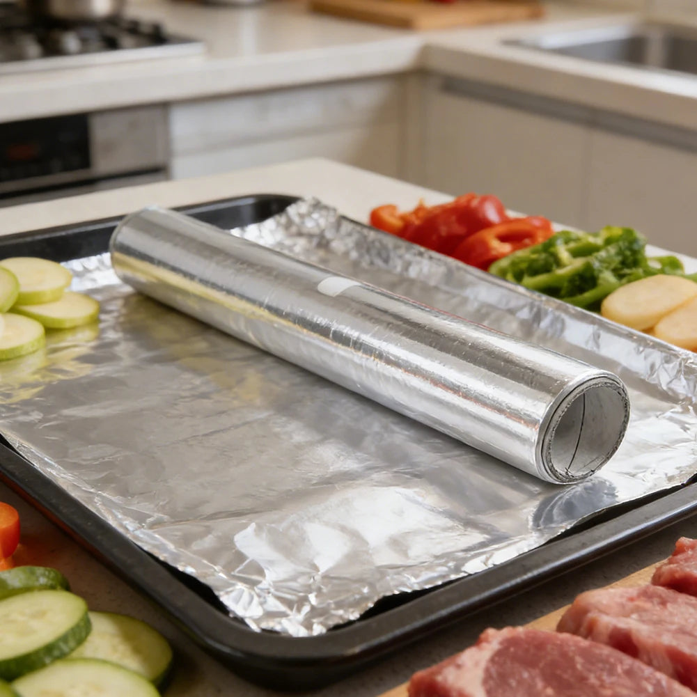 Food Grade Aluminum Foil Roll 12.2in – Baking, Grilling & Wrapping Aluminum Foil Roll Nixie