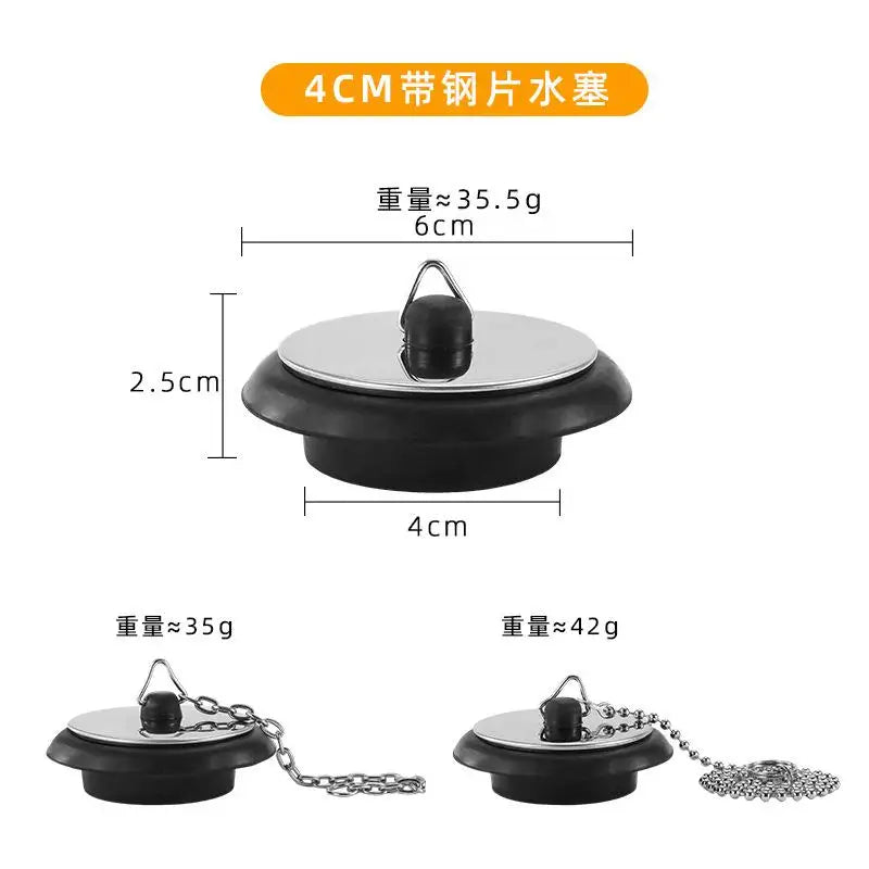 Stainless Steel Sink Stopper with Chain – Leak-Proof Drain Sink Drain Stopper Nixie J