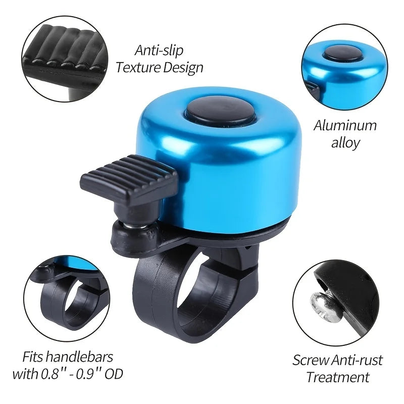 BUCKLOS Q-Shape Aluminum Bicycle Bell – Loud Clear Sound Bicycle Bell Nixie