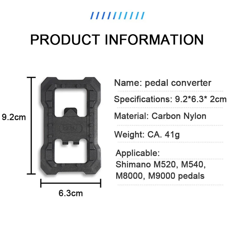 Clipless Pedal Platform Adapter for Shimano SPD Bike Pedals Bike Pedal Adapter Nixie