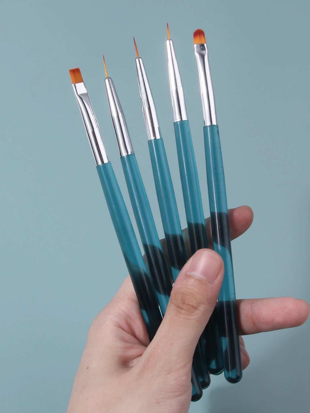 5-Piece Nail Art Brush Set – Painting, Dotting & Liner Tools Nail Art Brush Set Nixie