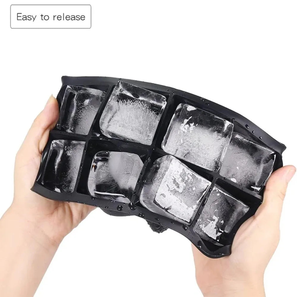 Large Silicone Ice Cube Trays with Lids – BPA Free Square Molds Silicone Ice Cube Tray Nixie