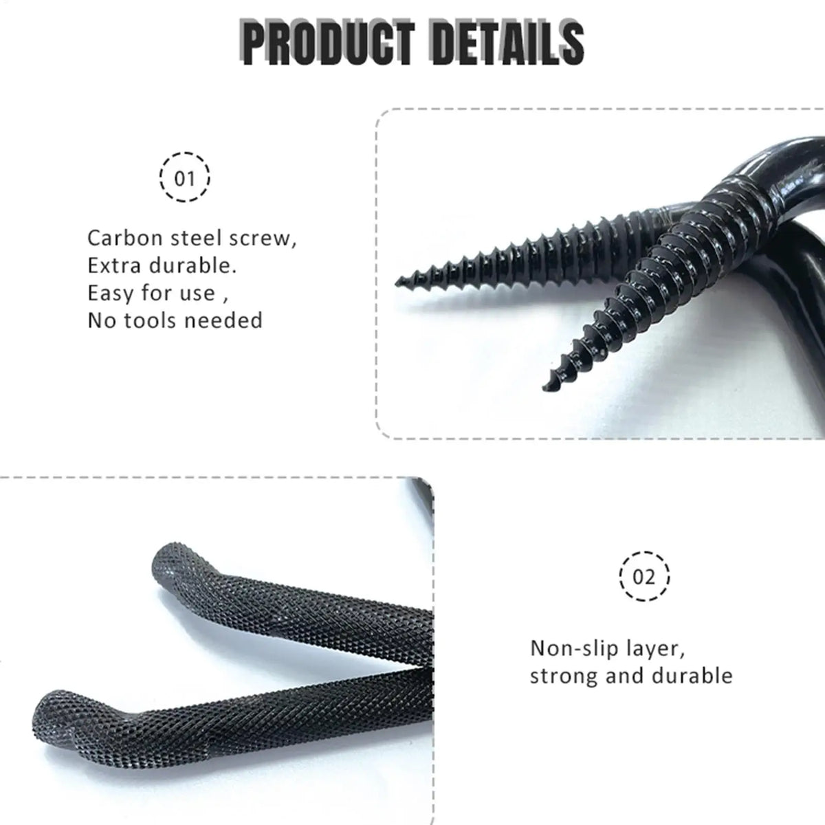 Tree Stand Steps Anti-Slip 705lbs Self-Tapping Steel Screw Mount