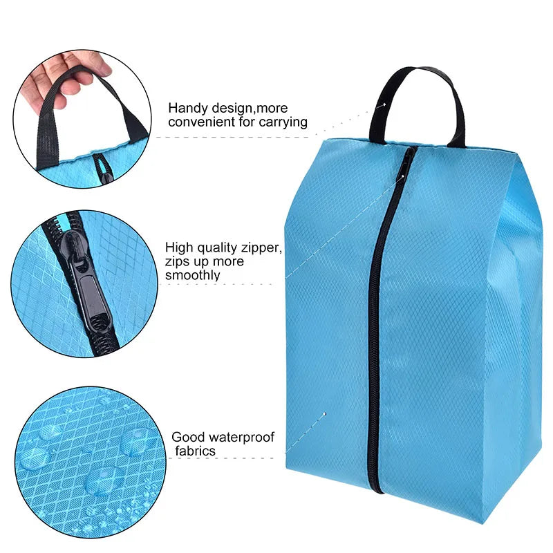 Waterproof Shoe Storage Bag | Nylon, Zipper, Travel & Home
