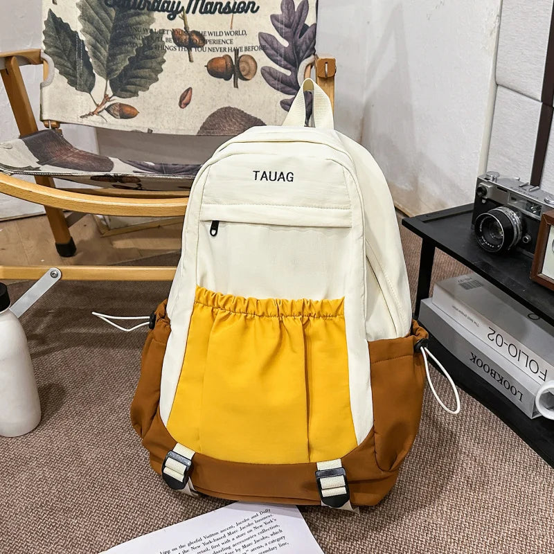 Nixie Color-Block Nylon Backpack | Travel & College Bag Nylon Backpack Nixie
