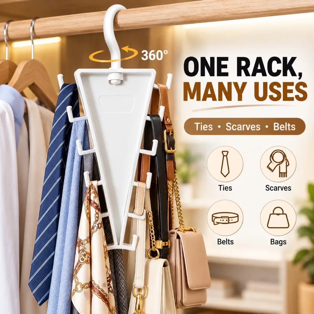 12-Hook Rotatable V-Shape Closet Hanger Organizer Closet Hanger Organizer Nixie