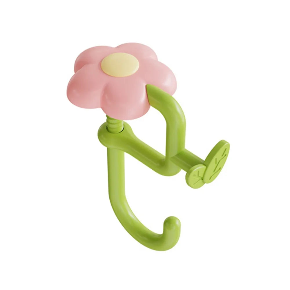 Flower-Shaped Desk Edge Hook – Punch-Free, Adjustable