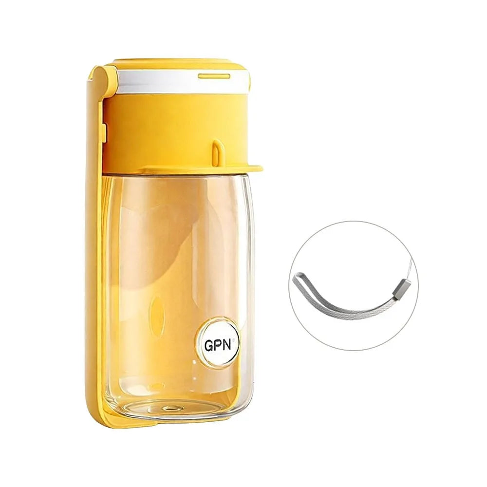2-in-1 Foldable Pet Water Bottle & Bowl | 360ml/560ml Travel Pet Travel Bottle Nixie 360ml yellow