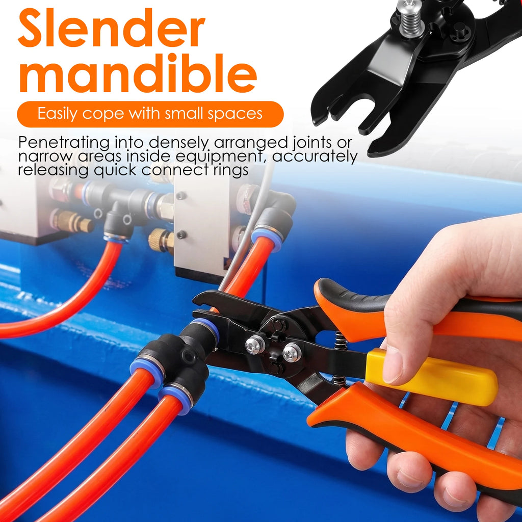 Pneumatic Disconnect Pliers – 3-in-1 Push-to-Connect Removal Tool