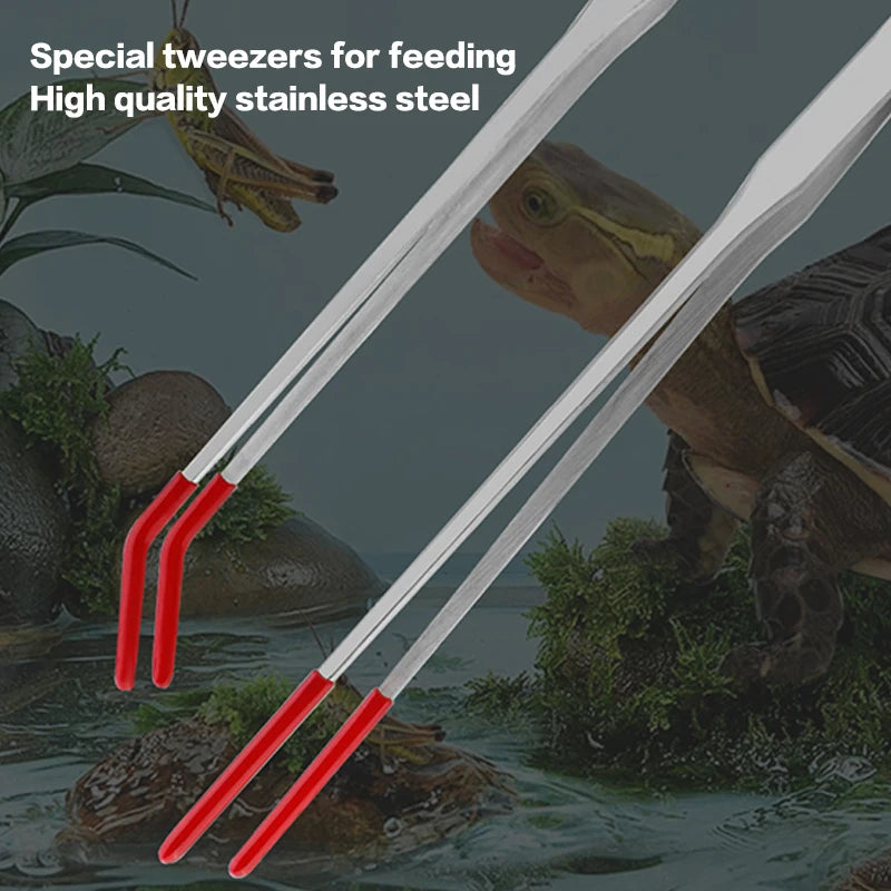 Stainless Steel Reptile Feeding Tongs & Aquarium Tweezers Reptile Feeding Tongs Nixie