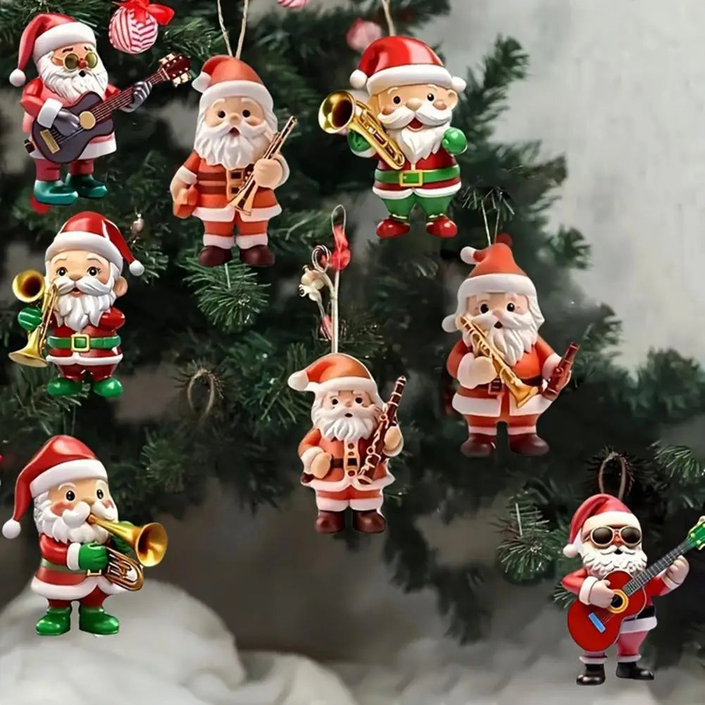 Santa Claus Musical Acrylic Christmas Tree Ornament
