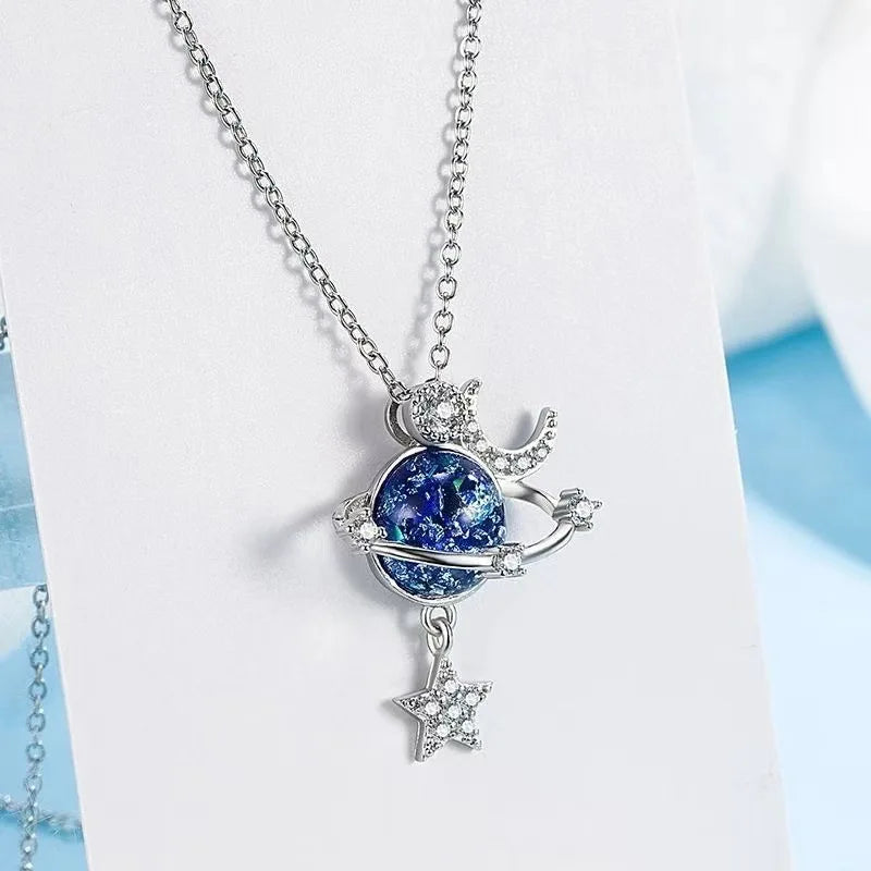 Starry Sky Pendant Necklace – Micro Pavé Zircon | Women's Jewelry Pendant Necklace Nixie