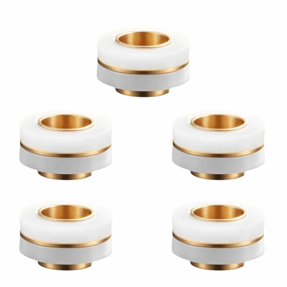 5/10Pcs Brass Core Silicone Faucet Thread Seal Gaskets Plumbing Seal Gasket Nixie White-5Pcs