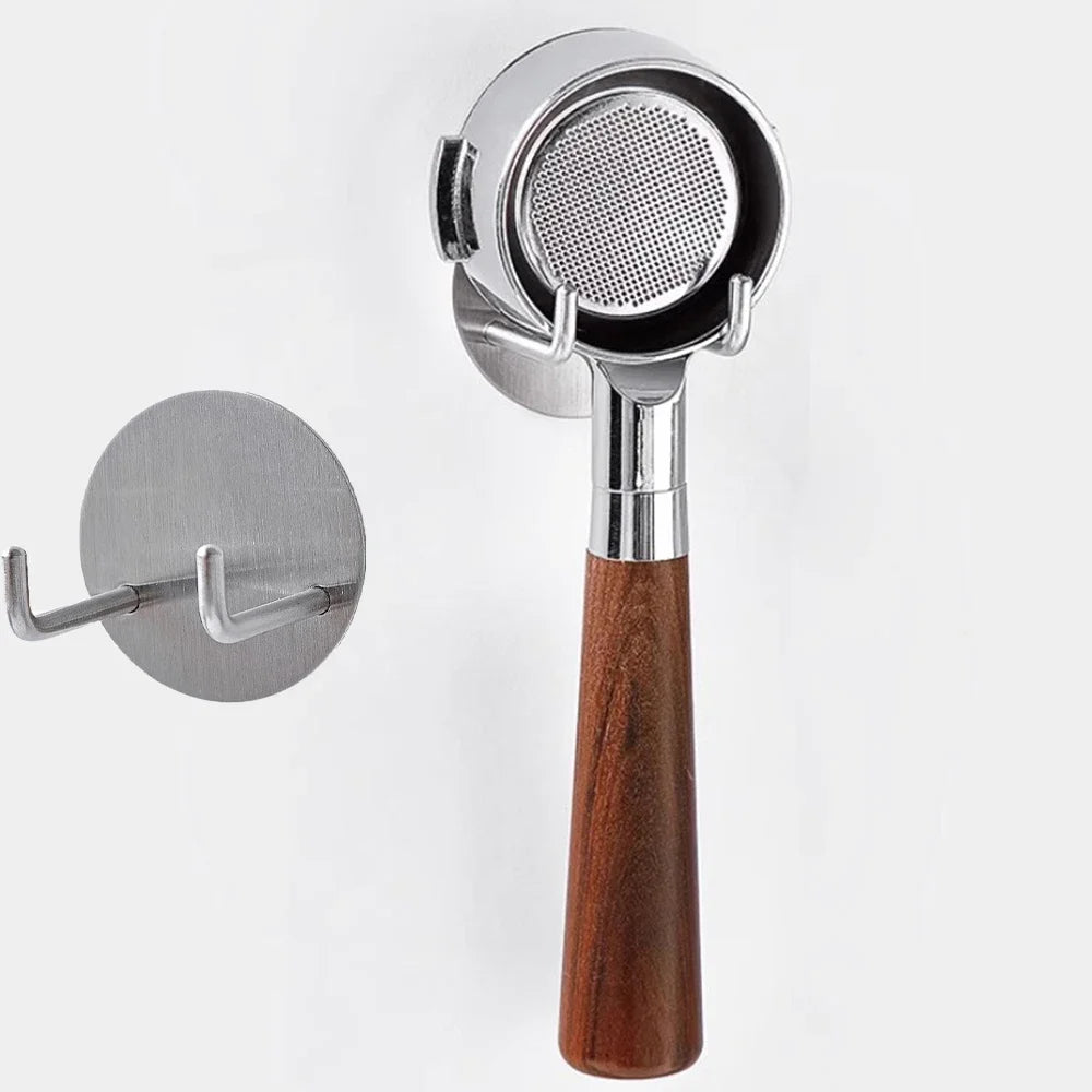 Stainless Steel Self-Adhesive Coffee Portafilter Wall Rack Coffee Portafilter Rack Nixie