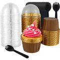 50Pcs Foil Cupcake Liners with Lids – Muffin Baking Cups Cupcake Baking Liners Nixie 100Pcs Style 5