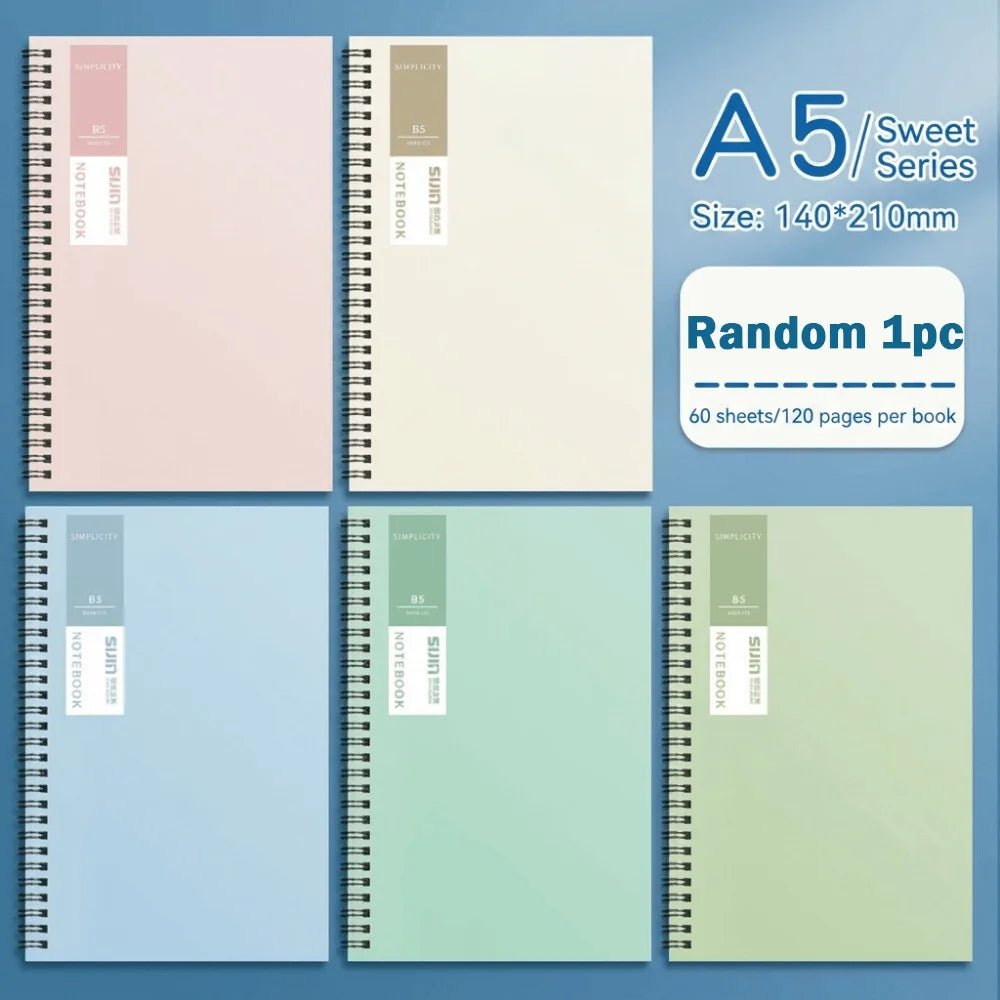 Double Spiral Notebook A5/B5 – 60 Sheets Minimalist Style