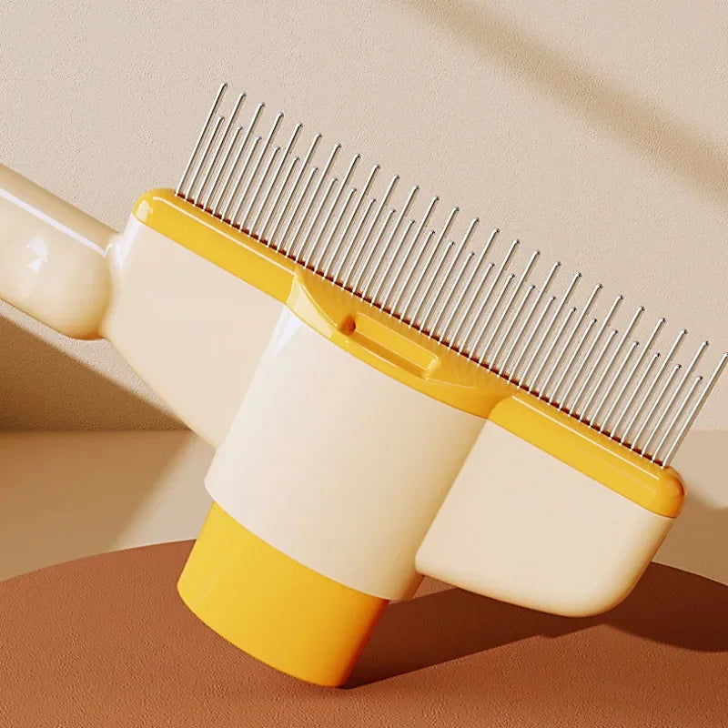 Self-Cleaning Dog & Cat Grooming Comb | One-Button Pet Brush Pet Grooming Brush Nixie