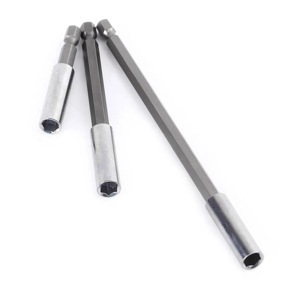 3-Piece 1/4" Hex Magnetic Bit Holder – 2, 4 & 6 Inch CRV Magnetic Bit Holder Nixie