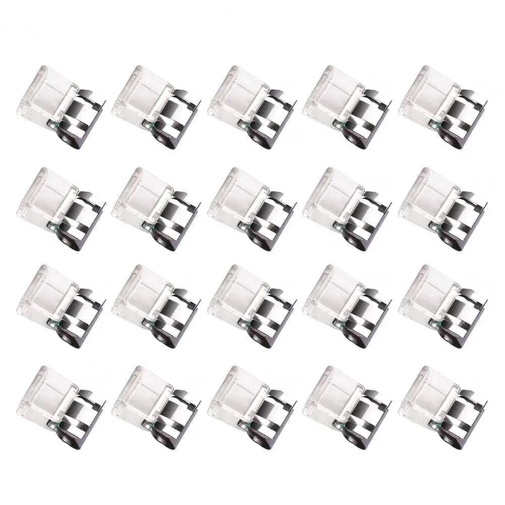 Transparent Push Clips with Storage Case | 20 or 40 Pcs Binder Clips Set Nixie White 40pcs