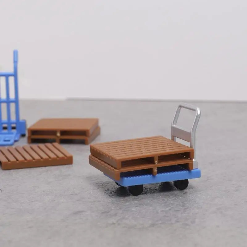 11Pcs Miniature Hand Cart Props Set – Diorama & Terrarium Decor