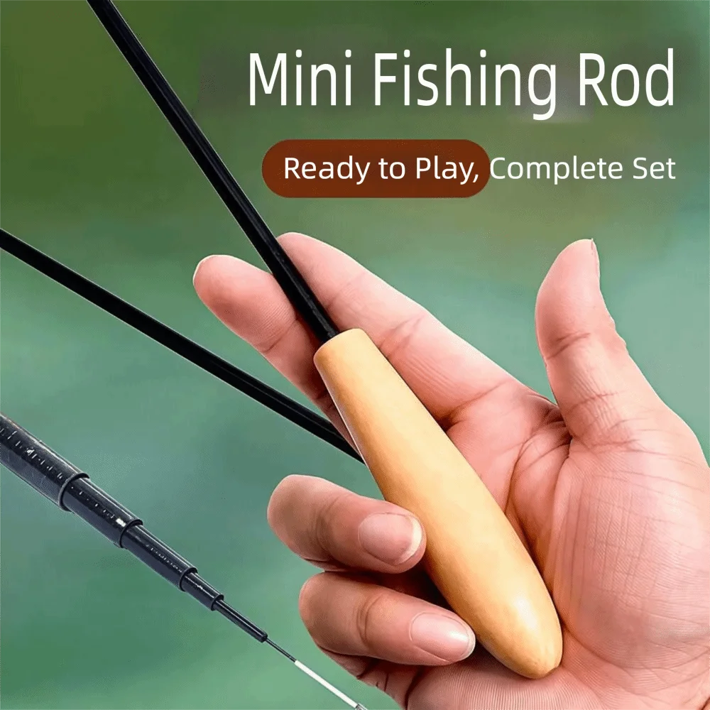 Portable Retractable Fishing Rod 1.2m/2.1m – Beginner Spinning Retractable Fishing Rod Nixie