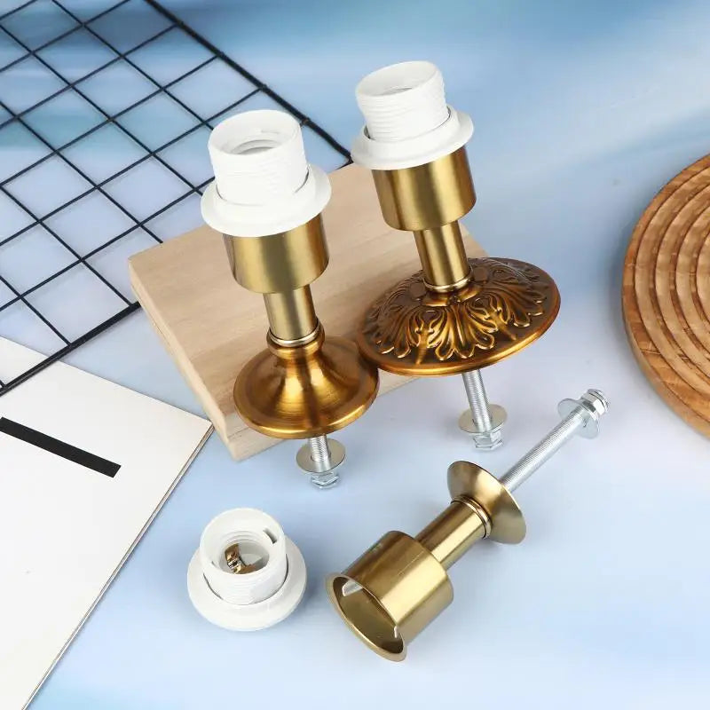 E27 Metal Iron Desk Lamp Holder Fixed Base – DIY Lighting Lamp Holder Base Nixie