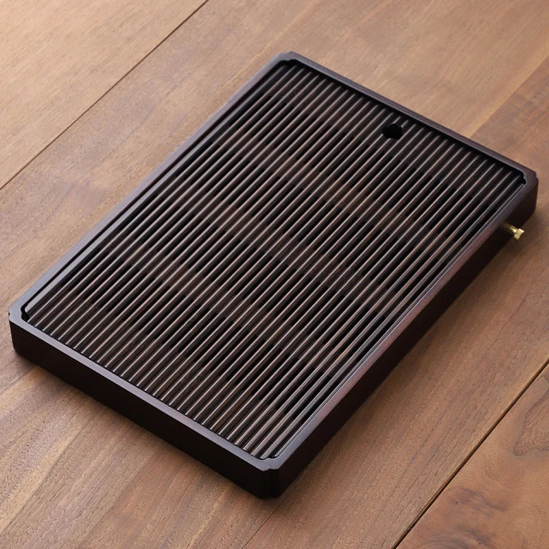 Bamboo Kung Fu Tea Tray with Drainage & Water Storage Bamboo Tea Tray Nixie Tea Tray L