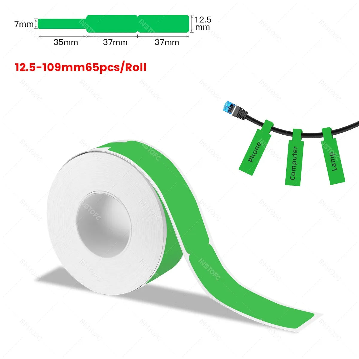Thermal Label Tape 12–15mm Roll for Marklife P11 P12 DELI Q2 D30