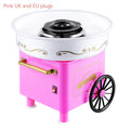 Retro DIY Cotton Candy Machine – Stainless Steel & 10 Sticks Cotton Candy Machine Nixie Pink(UK EU)
