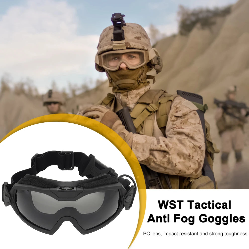 Anti-Fog Airsoft Paintball Goggles with Micro Fan | Clear Lens Protective Goggles Nixie