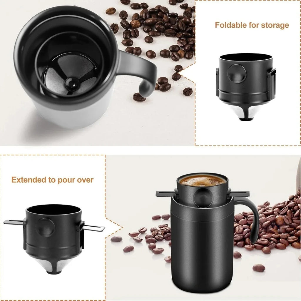 Stainless Steel Thermal Coffee Mug with Handle 350/550ml Thermal Travel Mug Nixie