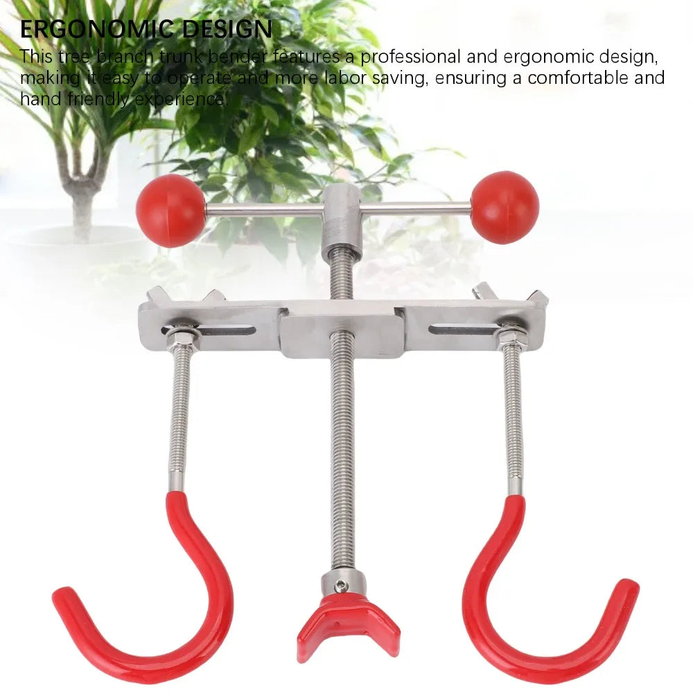 Stainless Steel Bonsai Branch Bender – Red Non-Slip Tool