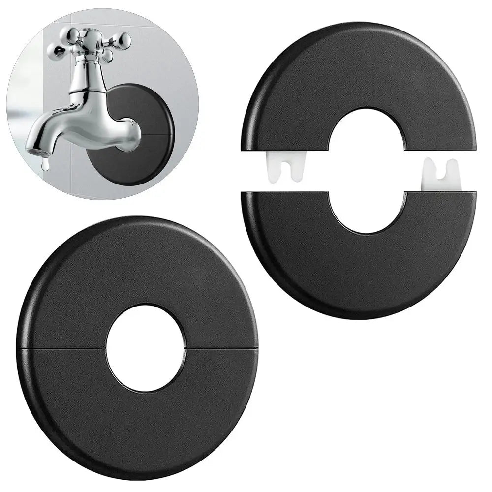 ABS Round Faucet Pipe Decorative Cover – White & Black Pipe Decorative Cover Nixie