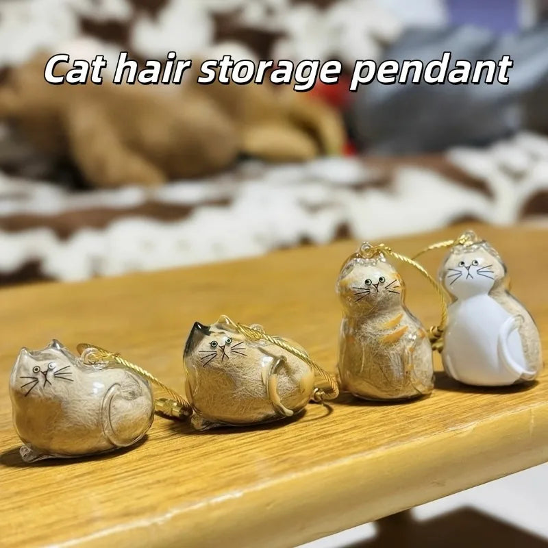 3pc Cat Hair Memorial Capsule – Cute Kitten Keepsake Ornament Pet Keepsake Capsule Nixie