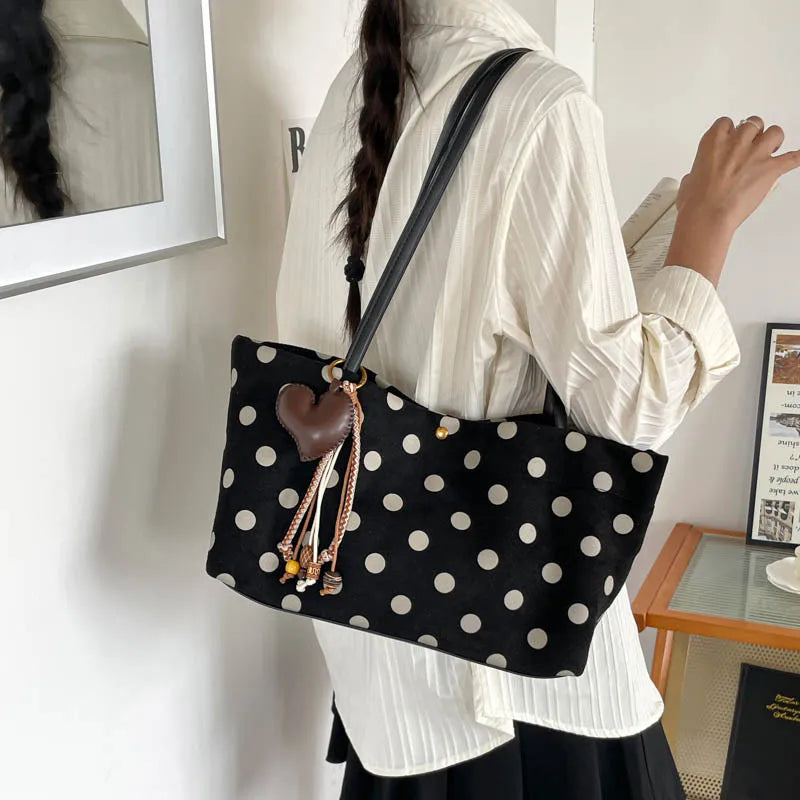 Nixie Polka Dot Shoulder Bag – Korean Style Women's Tote Women's Shoulder Bag Nixie