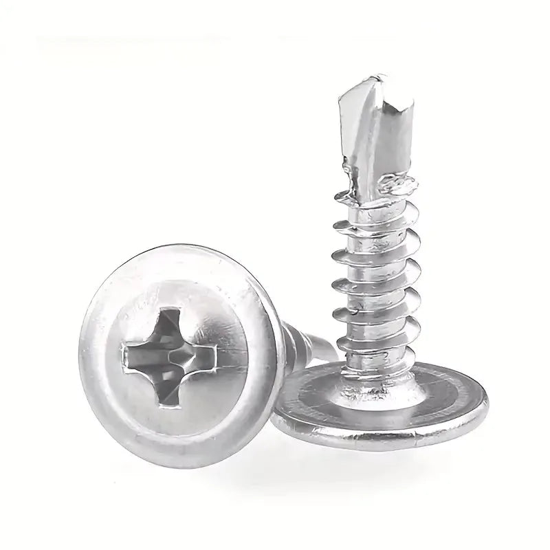 50pcs M4.2 SUS410 Stainless Steel Round Head Self-Tapping Screws Self-Tapping Screws Nixie