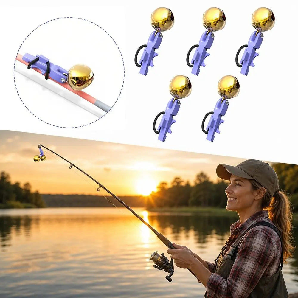 Fishing Bite Alarm Bell Clip-On Rod Tip Alert 1/3/5 Pack Fishing Bite Alarm Nixie