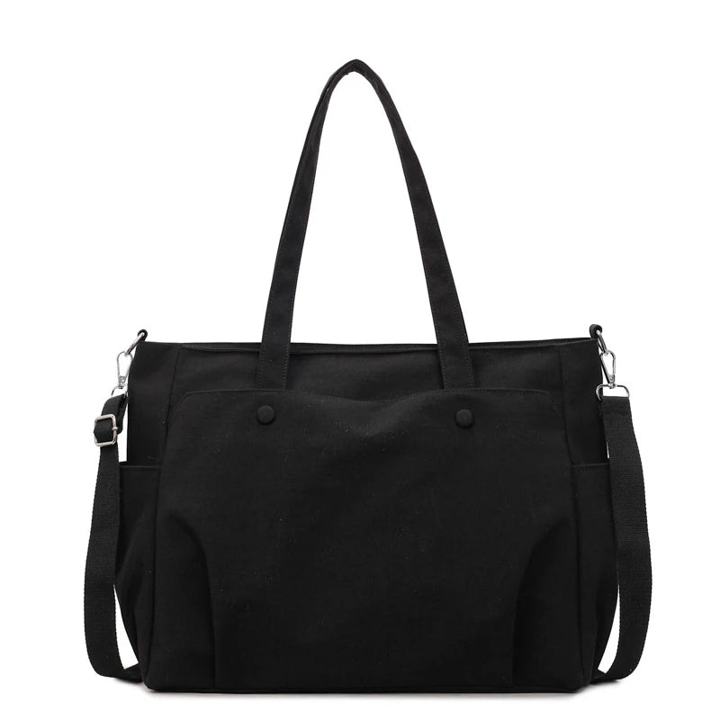 Nixie Canvas Tote Bag – Large Women's Shoulder Handbag