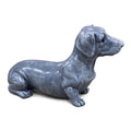 Grey Dachshund Resin Figurine – Dog Statue Desktop Ornament Resin Figurine Nixie Light Grey