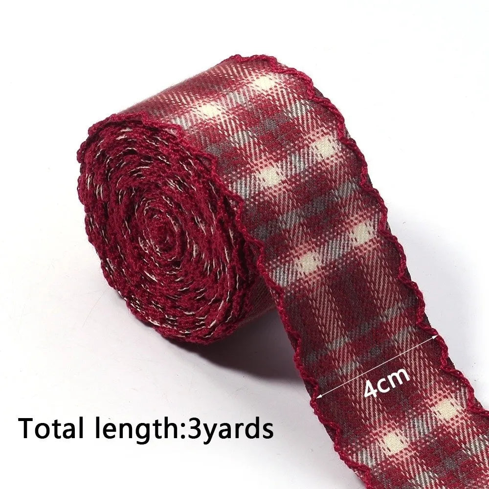 Plaid Wavy Edge Ribbon – British Style DIY Sewing & Gift Wrap Craft Ribbon Nixie