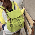 Large Capacity Women's Canvas Backpack – Korean Style Bag Women's Backpack Nixie Green