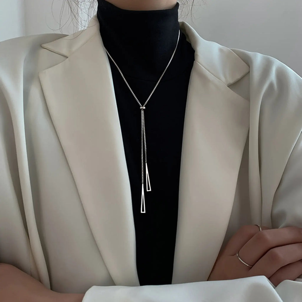 Women's Hip Hop Tassel Necklace – Adjustable Zinc Alloy Fashion Necklace Nixie