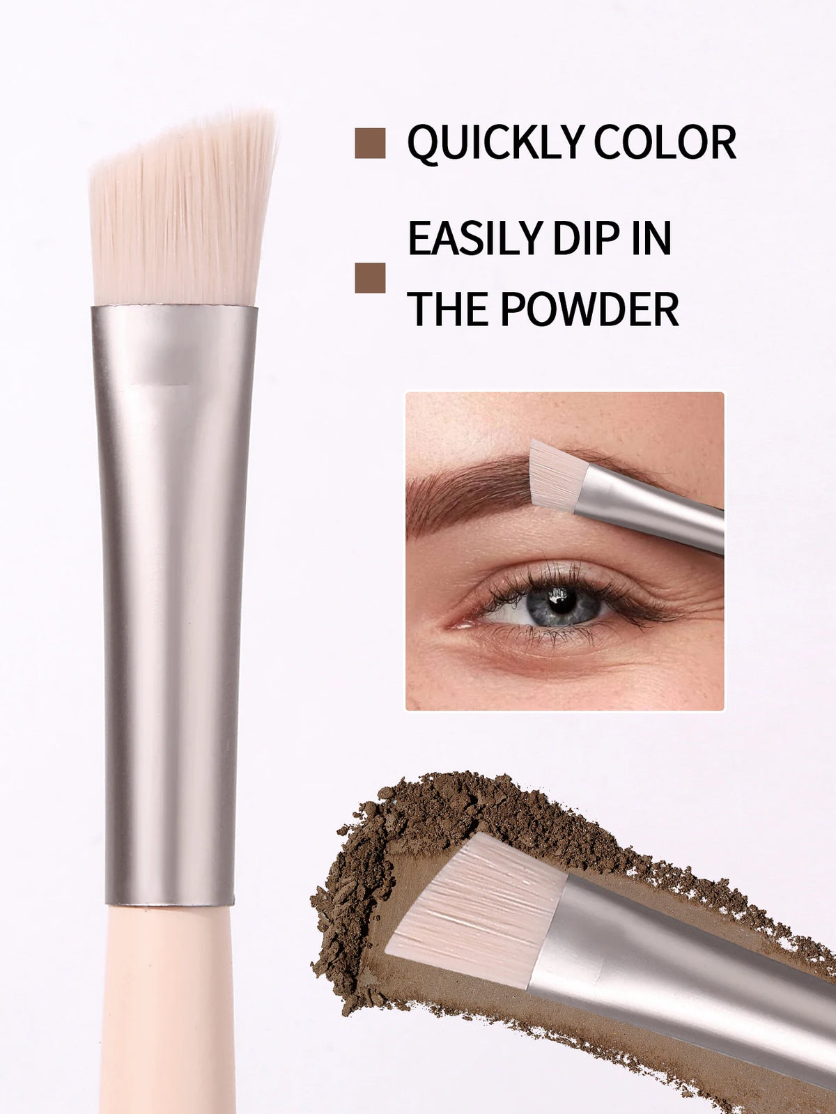 2PCS Ultra Thin Angled Eyebrow & Eyeliner Brush Set Makeup Brush Set Nixie