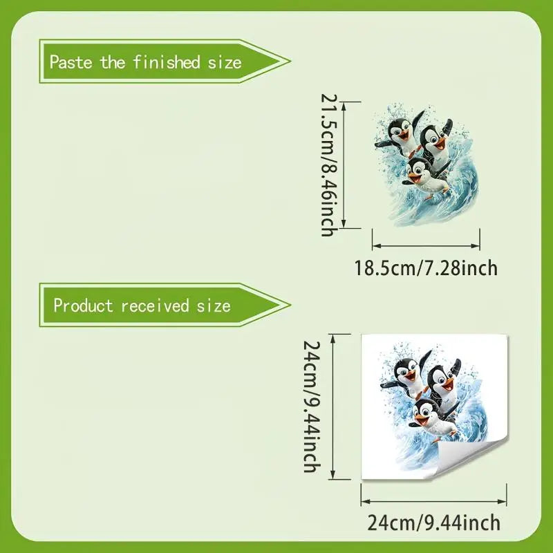 Cute Penguin Toilet Sticker – Waterproof Bathroom Decal Bathroom Wall Sticker Nixie